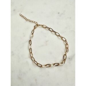 Gold color paper clip anklet ￼